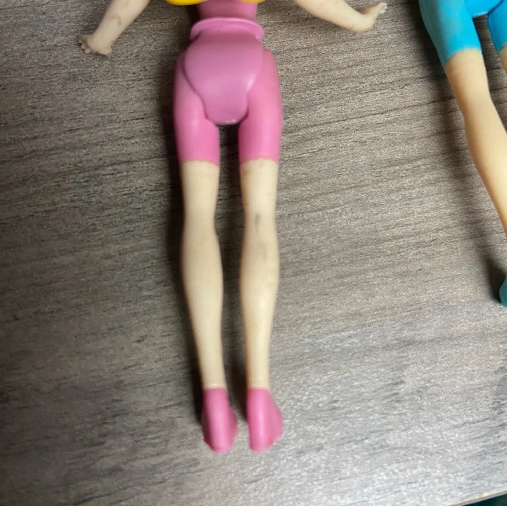 Set‎ of 4 Polly Pocket & Disney Magic Clip Princess Dolls 3.5”